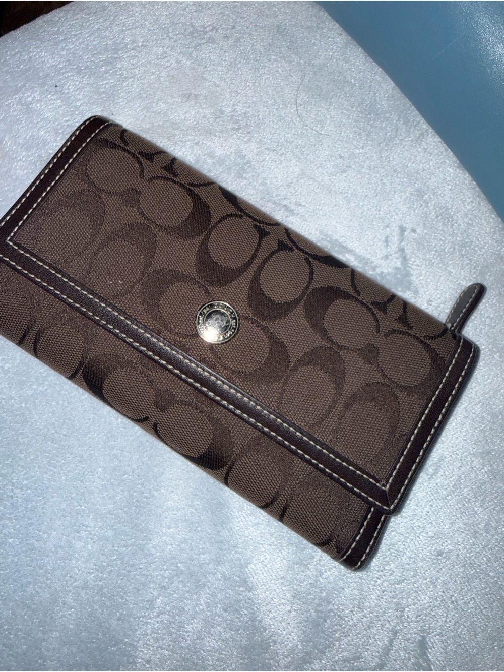Coach brown large wallet